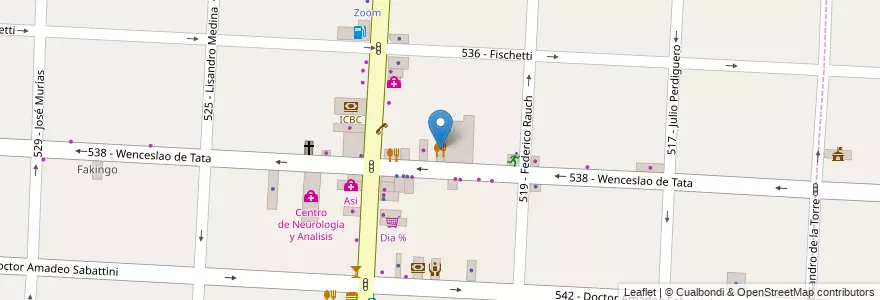 Mapa de ubicacion de Pizzería Mr. Omar en Arjantin, Buenos Aires, Partido De Tres De Febrero, Caseros.