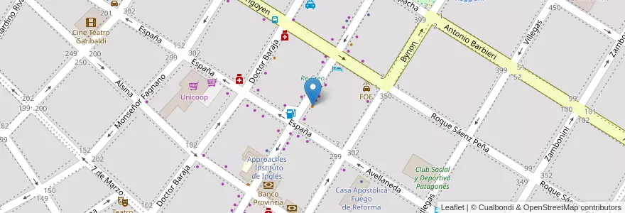 Mapa de ubicacion de Pizzería Neptuno en 아르헨티나, 부에노스아이레스주, Partido De Patagones, Carmen De Patagones.