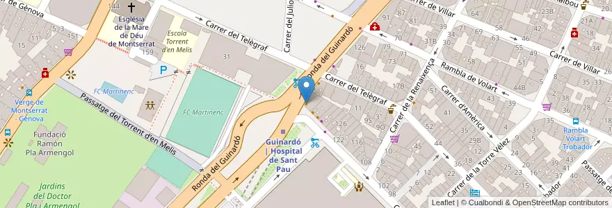 Mapa de ubicacion de Pizzeria Ninones en Испания, Каталония, Барселона, Барселонес, Барселона.