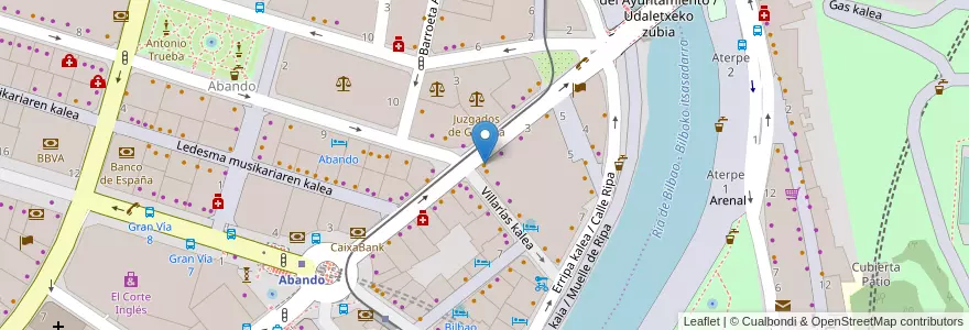 Mapa de ubicacion de Pizzeria Panaderia en Sepanyol, Negara Basque, Bizkaia, Bilboaldea, Bilbao.