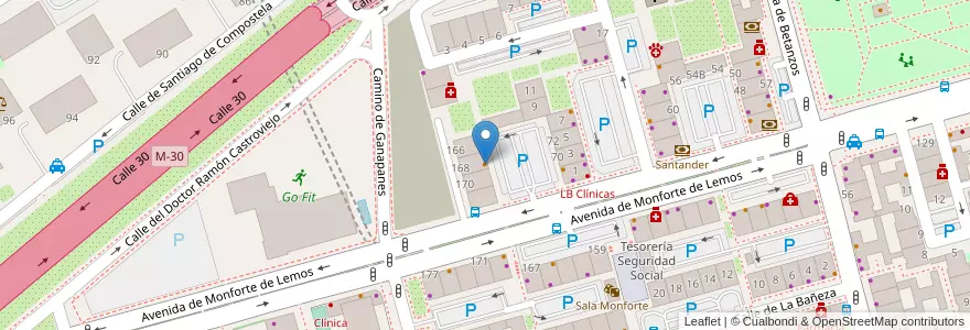 Mapa de ubicacion de Pizzería Porteña en 西班牙, Comunidad De Madrid, Comunidad De Madrid, Área Metropolitana De Madrid Y Corredor Del Henares, Madrid.