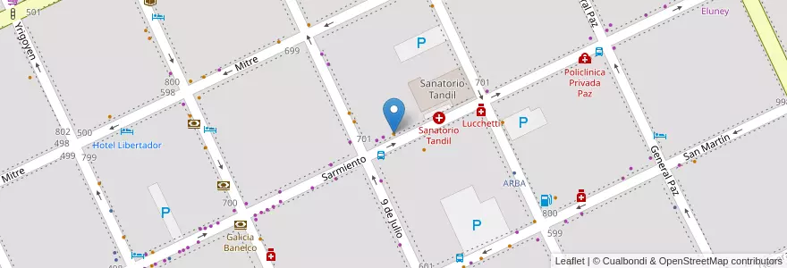 Mapa de ubicacion de Pizzería Ramona en Arjantin, Buenos Aires, Partido De Tandil, Tandil.