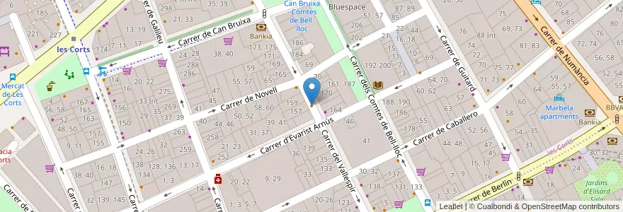 Mapa de ubicacion de Pizzería Restaurante EVA en スペイン, カタルーニャ州, Barcelona, バルサルネス, Barcelona.