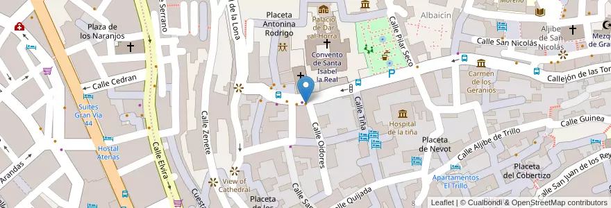 Mapa de ubicacion de Pizzeria San Miguel Bajo en España, Andalucía, Granada, Comarca De La Vega De Granada, Granada.