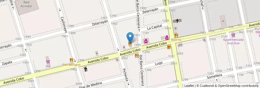 Mapa de ubicacion de Pizzeria Scorpio, Parque Chacabuco en アルゼンチン, Ciudad Autónoma De Buenos Aires, Comuna 7, ブエノスアイレス.