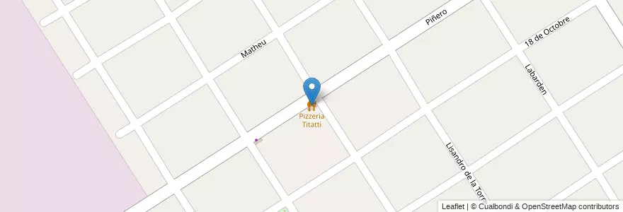 Mapa de ubicacion de Pizzeria Titatti en Argentine, Province De Buenos Aires, Partido De José C. Paz.