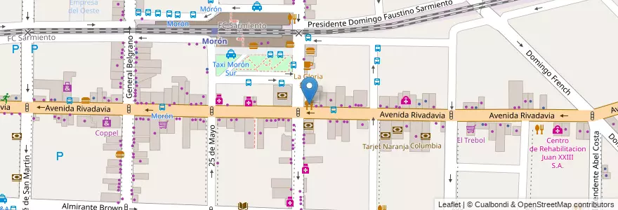 Mapa de ubicacion de Pizzería Tokio en الأرجنتين, بوينس آيرس, Partido De Morón, Morón.
