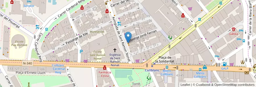 Mapa de ubicacion de Pizzeria Totò en Spanje, Catalonië, Barcelona, Barcelonès, Barcelona, L'Hospitalet De Llobregat.