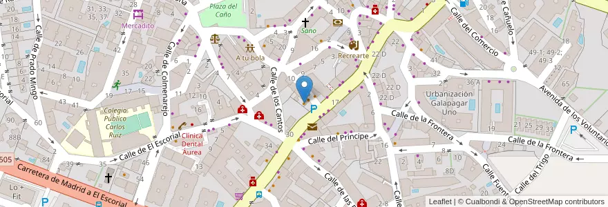 Mapa de ubicacion de Pizzeria Trattoria Da Cuchuffo en 스페인, Comunidad De Madrid, Comunidad De Madrid, Cuenca Del Guadarrama, Galapagar.