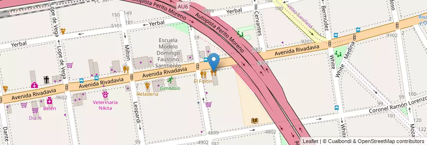 Mapa de ubicacion de Pizzeria Victuria, Villa Luro en アルゼンチン, Ciudad Autónoma De Buenos Aires, ブエノスアイレス, Comuna 10.