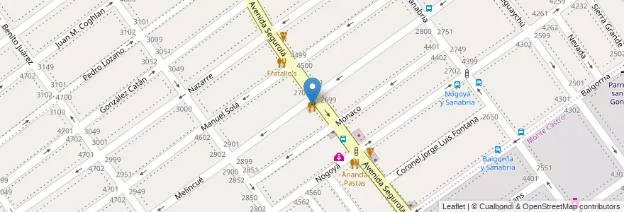 Mapa de ubicacion de Pizzeria, Villa Devoto en 阿根廷, Ciudad Autónoma De Buenos Aires, 布宜诺斯艾利斯, Comuna 10, Comuna 11.