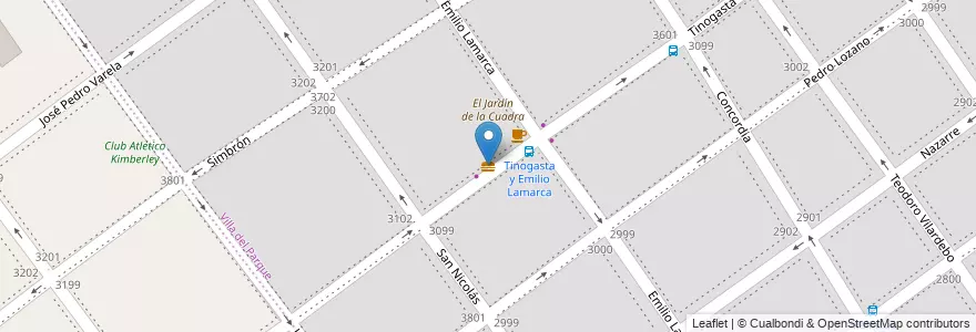 Mapa de ubicacion de Pizzería Zen, Villa del Parque en 아르헨티나, Ciudad Autónoma De Buenos Aires, 부에노스아이레스, Comuna 11.