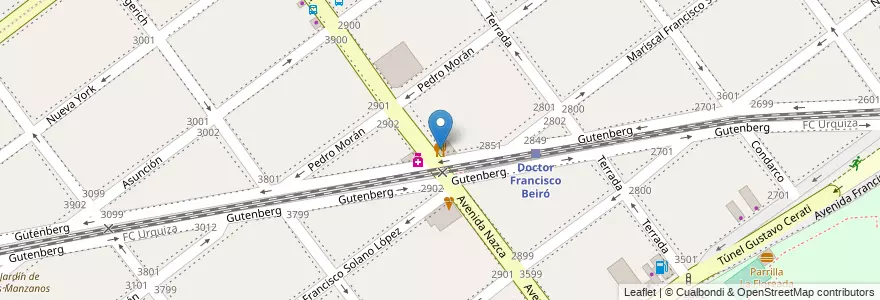 Mapa de ubicacion de Pizzo Tek, Agronomia en الأرجنتين, Ciudad Autónoma De Buenos Aires, Buenos Aires, Comuna 11, Comuna 15.