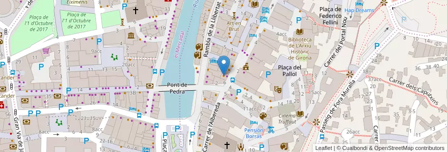 Mapa de ubicacion de Plaça del Vi 7 en Испания, Каталония, Жирона, Gironès, Жирона.