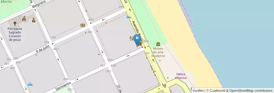 Mapa de ubicacion de Placido Restaurante en アルゼンチン, チュブ州, Puerto Madryn, Departamento Biedma.