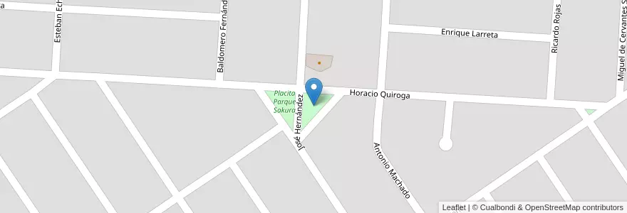 Mapa de ubicacion de Placita Parque Sakura en Argentina, Provincia Di Buenos Aires, Partido De Exaltación De La Cruz.
