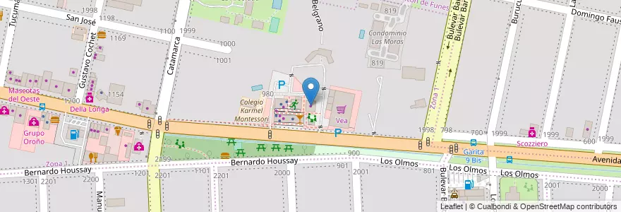 Mapa de ubicacion de Plakart en Argentinië, Santa Fe, Departamento Rosario, Municipio De Funes, Funes.