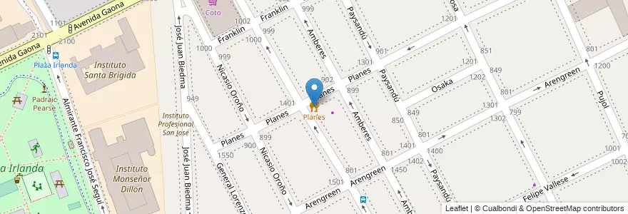 Mapa de ubicacion de Planes, Caballito en آرژانتین, Ciudad Autónoma De Buenos Aires, Buenos Aires, Comuna 6.
