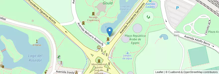 Mapa de ubicacion de Planetario, Palermo en آرژانتین, Ciudad Autónoma De Buenos Aires, Buenos Aires, Comuna 14.