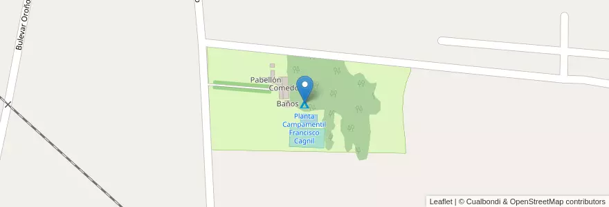Mapa de ubicacion de Planta Campamentil Francisco Cagnil en Argentinien, Santa Fe, Departamento San Jerónimo, Municipio De Coronda.