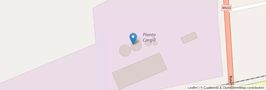 Mapa de ubicacion de Planta Cargill en 阿根廷, 布宜诺斯艾利斯省, Partido De Rivadavia.