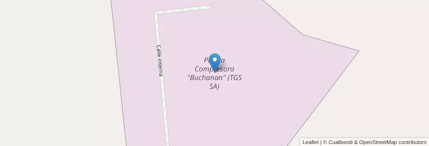 Mapa de ubicacion de Planta Compresora "Buchanan" (TGS SA) en Argentina, Provincia Di Buenos Aires, Partido De La Plata, El Peligro.