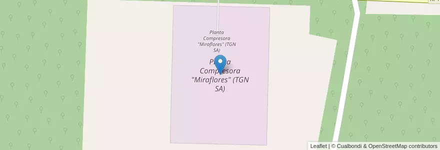 Mapa de ubicacion de Planta Compresora "Miraflores" (TGN SA) en Argentinië, Jujuy, Departamento San Pedro, Comisión Municipal De Rodeíto.