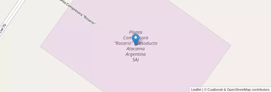 Mapa de ubicacion de Planta Compresora "Rosario" (Gasoducto Atacama Argentina SA) en アルゼンチン, フフイ州, Departamento Susques, Municipio De Susques.