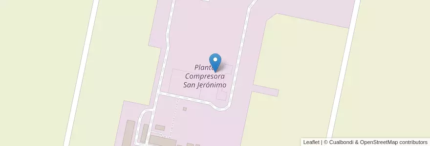 Mapa de ubicacion de Planta Compresora San Jerónimo en 아르헨티나, Santa Fe, Departamento San Lorenzo, Municipio De San Jerónimo Sud.