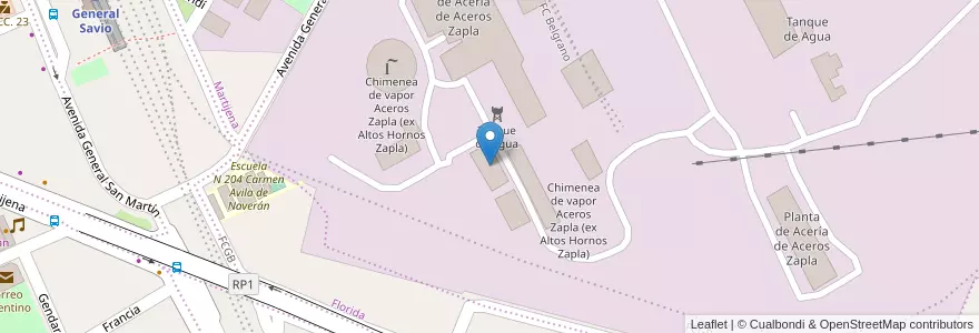 Mapa de ubicacion de Planta de Acería de Aceros Zapla en Argentine, Jujuy, Departamento Palpalá, Municipio De Palpalá.