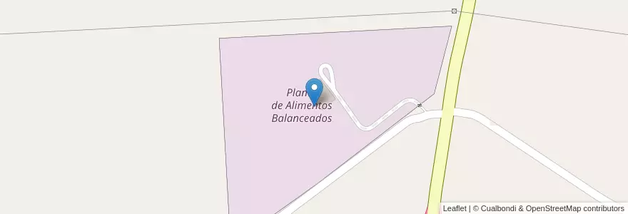 Mapa de ubicacion de Planta de Alimentos Balanceados en Argentinië, Santa Fe, Departamento Iriondo, Municipio De Correa.