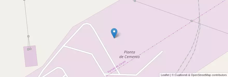 Mapa de ubicacion de Planta de Cemento en Argentina, Provincia Di Buenos Aires, Partido De Zárate.