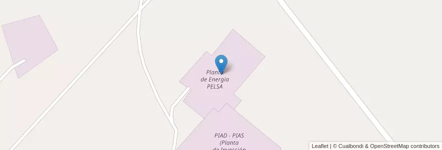 Mapa de ubicacion de Planta de Energía PELSA en Argentina, Chile, Río Negro, Departamento General Roca.