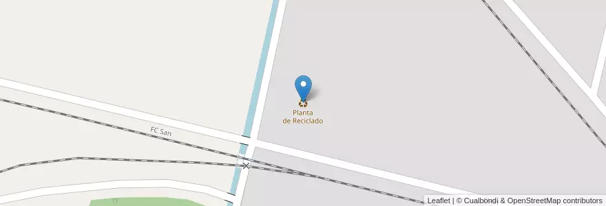 Mapa de ubicacion de Planta de Reciclado en الأرجنتين, سانتا في, Departamento General López, Municipio De Rufino.