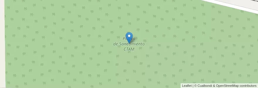 Mapa de ubicacion de Planta de Saneamiento CTAM en Аргентина, Кордова, Departamento Río Cuarto, Pedanía Cautiva.