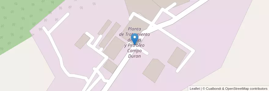 Mapa de ubicacion de Planta de Tratamiento de Gas y Petroleo Campo Duran en Argentinien, Salta, General San Martín, Municipio De Profesor Salvador Mazza.