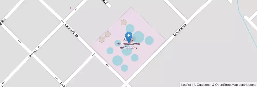 Mapa de ubicacion de Planta de tratamiento de líquidos en Arjantin, Buenos Aires, Partido De Tandil, Tandil.