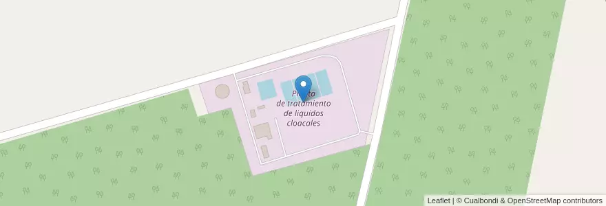 Mapa de ubicacion de Planta de tratamiento de liquidos cloacales en الأرجنتين, Córdoba, Departamento San Justo, Municipio Arroyito, Pedanía Arroyito, Arroyito.