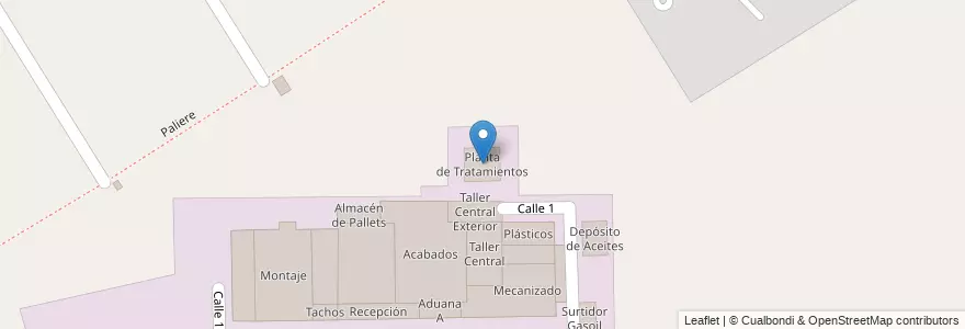 Mapa de ubicacion de Planta de Tratamientos en Arjantin, Buenos Aires, Partido Del Pilar, Villa Rosa.