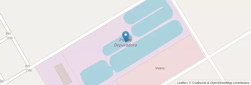 Mapa de ubicacion de Planta Depuradora en Argentine, Province De Buenos Aires, Partido De Trenque Lauquen, Cuartel Chacras De Trenque Lauquen.