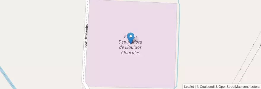 Mapa de ubicacion de Planta Depuradora de Líquidos Cloacales en Argentina, Buenos Aires, Partido De Pergamino.