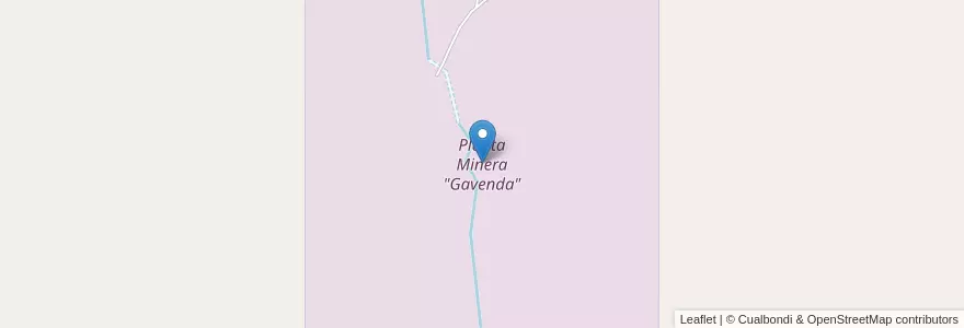 Mapa de ubicacion de Planta Minera "Gavenda" en 阿根廷, Salta, Los Andes, Municipio De San Antonio De Los Cobres.