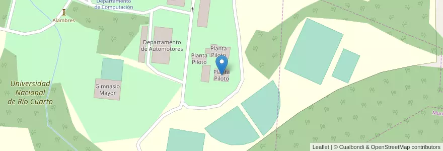 Mapa de ubicacion de Planta Piloto en Arjantin, Córdoba, Departamento Río Cuarto, Pedanía Río Cuarto, Municipio De Las Higueras, Las Higueras.