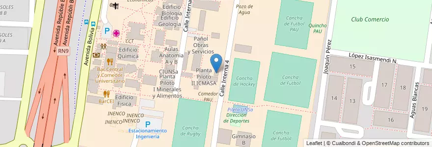 Mapa de ubicacion de Planta Piloto II en 阿根廷, Salta, Capital, Municipio De Salta, Salta.