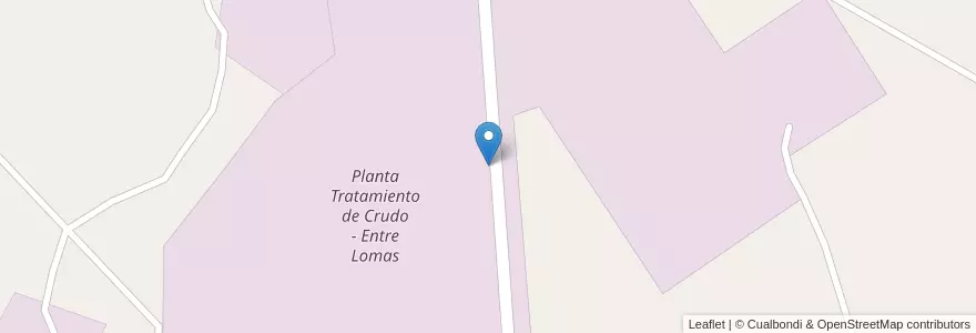 Mapa de ubicacion de Planta Tratamiento de Crudo - Entre Lomas en アルゼンチン, チリ, リオネグロ州, Departamento General Roca.