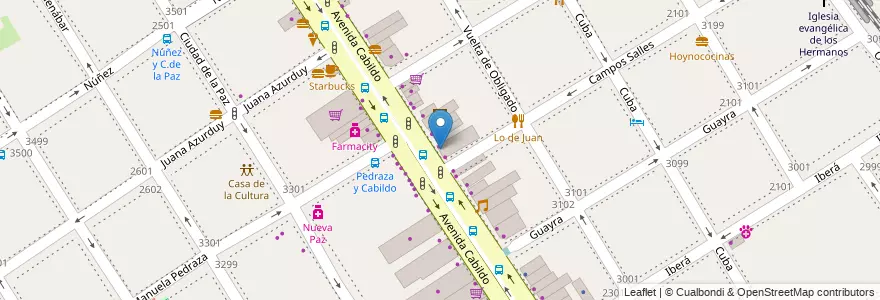 Mapa de ubicacion de Plastani, Nuñez en Аргентина, Буэнос-Айрес, Буэнос-Айрес, Comuna 13.