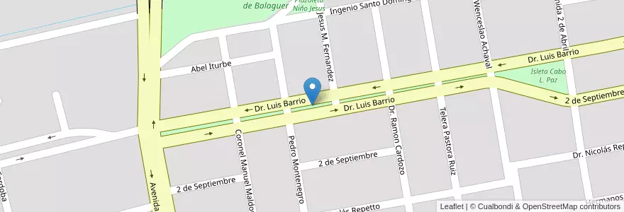 Mapa de ubicacion de Platabanda Nelly Aydee Romano de Washington en アルゼンチン, サンティアゴ・デル・エステロ州, Departamento Capital, Santiago Del Estero.