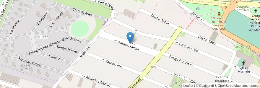 Mapa de ubicacion de Platabanda Pasaje Francia en Аргентина, Жужуй, Departamento Doctor Manuel Belgrano, Municipio De San Salvador De Jujuy.