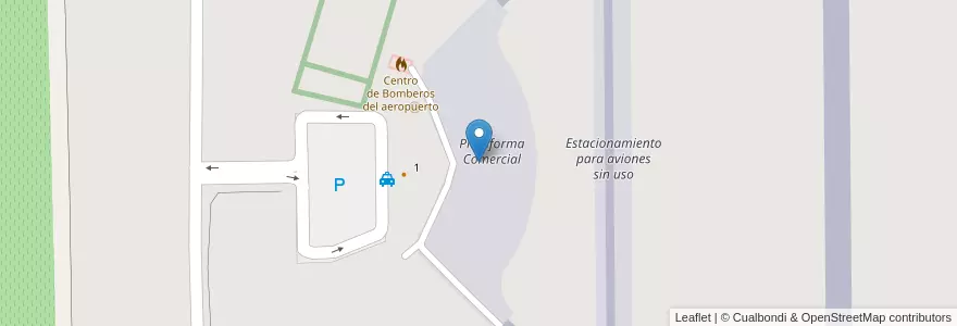 Mapa de ubicacion de Plataforma Comercial en Arjantin, San Juan, Şili, 9 De Julio.