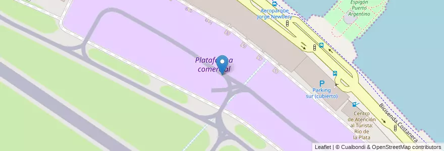 Mapa de ubicacion de Plataforma comercial, Palermo en アルゼンチン, Ciudad Autónoma De Buenos Aires, ブエノスアイレス, Comuna 14.